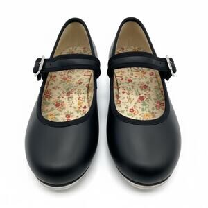 Capezio Girls Black Mary Jane Tap Shoes Size 10.5 Tele Tone Dance